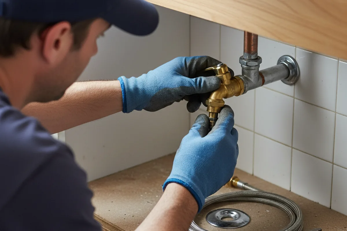Shutoff valve and fitting work during Emergency Plumbing in Moroni